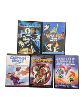 5 Animated Adventure DVD Superman & Popeye, Dungeons & Dragons, Justice League